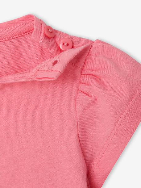 Lot 2 T-shirt bébé fille fantaisie bleu clair+rose 10 - vertbaudet enfant 