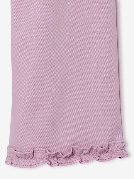 Pantacourt large fille lyocell kaki+lilas 11 - vertbaudet enfant 