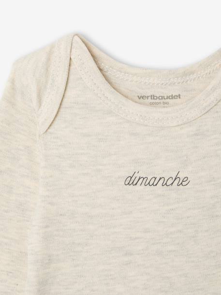 Lot 7 bodies bébé manches longues lot blanc 10 - vertbaudet enfant 