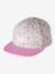 Casquette fleurie fille blanc imprimé+bleu+pivoine 1 - vertbaudet enfant 