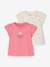Lot 2 T-shirt bébé fille fantaisie bleu clair+rose 7 - vertbaudet enfant 