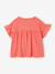 T-shirt fille manches détails brodés corail+écru+kaki 2 - vertbaudet enfant 