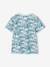 T-shirt garçon imprimé blanc chiné+bleu jean+lichen+menthe 2 - vertbaudet enfant 