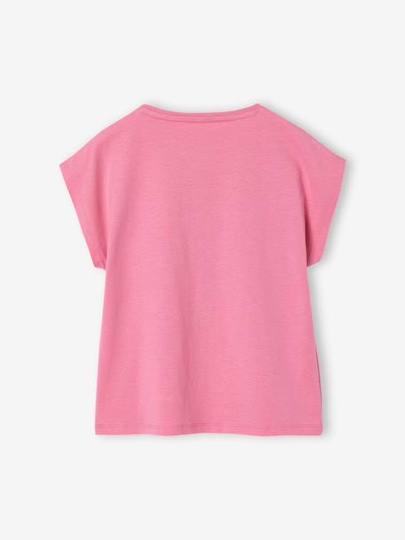 T-shirt manches courtes anthracite+rose 7 - vertbaudet enfant 