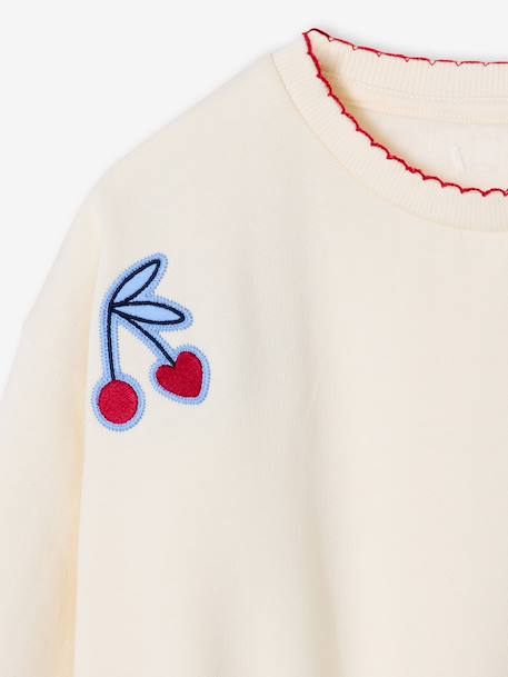 Sweat fille avec patchs écru 6 - vertbaudet enfant 