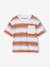 T-shirt garçon rayé orange imprimé 2 - vertbaudet enfant 