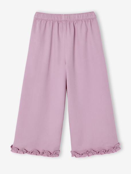 Pantacourt large fille lyocell kaki+lilas 9 - vertbaudet enfant 