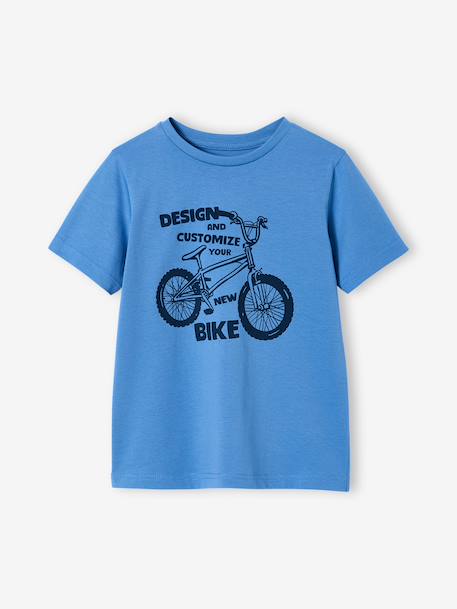 T-shirt garçon imprimé blanc chiné+bleu moyen+menthe+ocre+olive+terracotta+vert d'eau 4 - vertbaudet enfant 