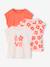 Lot de 3 tee-shirts fille fantaisie manches courtes bleu grisé+bleu pâle+rose poudré 15 - vertbaudet enfant 
