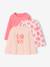 Lot de 3 t-shirts fille fantaisie manches longues anthracite+bleu grisé+corail+indigo+rose 30 - vertbaudet enfant 