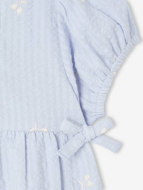 Robe bébé fille détails brodés bleu clair 4 - vertbaudet enfant 