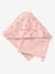 Cape de bain + gant de toilette MON COEUR rose imprimé 2 - vertbaudet enfant 