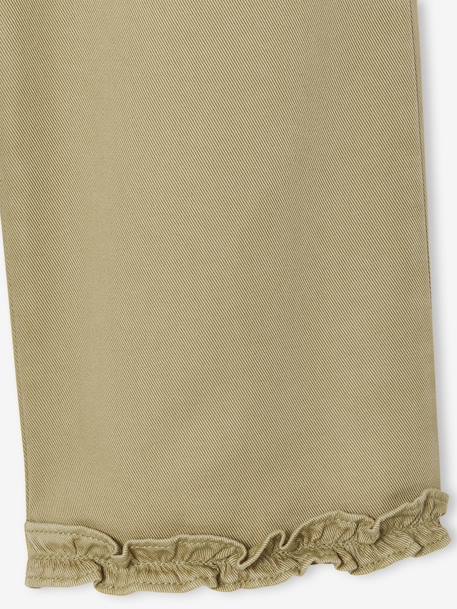 Pantacourt large fille lyocell kaki+lilas 4 - vertbaudet enfant 