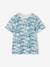 T-shirt garçon imprimé blanc chiné+bleu jean+lichen+menthe 1 - vertbaudet enfant 