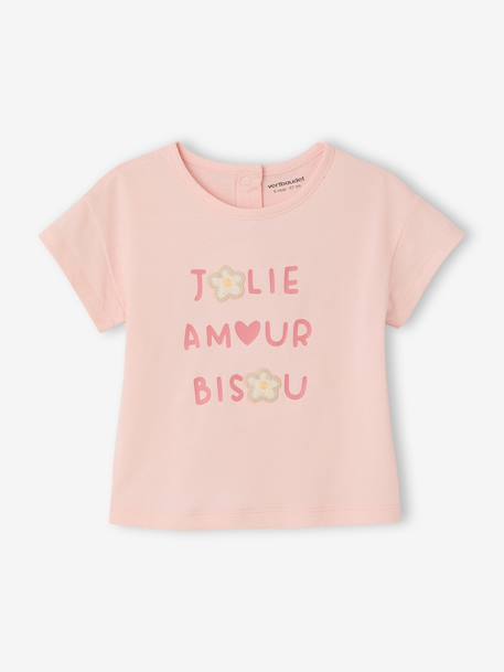 Bébé-T-shirt, sous-pull-T-shirt bébé fille détails en crochet