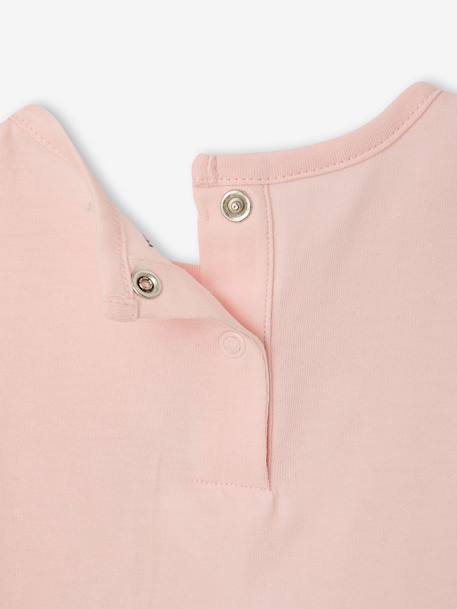 T-shirt bébé fille détails en crochet écru+rose pâle 7 - vertbaudet enfant 