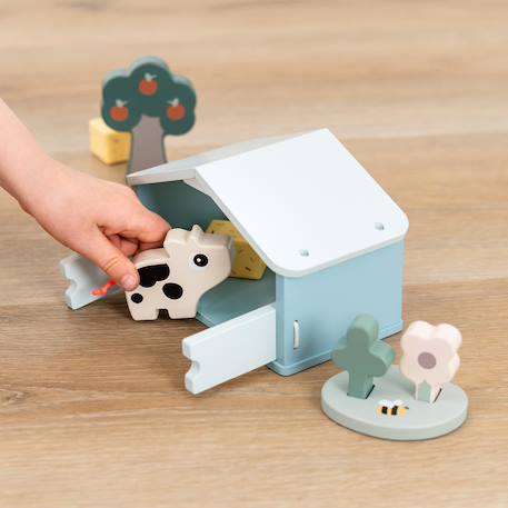 Coffret Dotti la vache en bois Multicolore 4 - vertbaudet enfant 