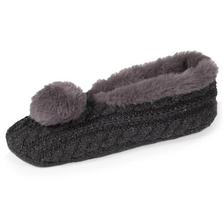 Chaussettes d'intérieur Gris foncé 1 - vertbaudet enfant 