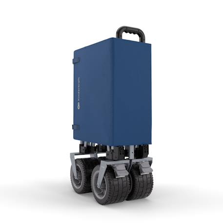 Chariot de transport pliable, capacité 130 litres, capacité charge 100 kg, poids 10kg Bleu+Noir / gris / anthracite 4 - vertbaudet enfant 