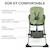 Kinderkraft highchair foldee - chaise de salle à manger pliable Beige+Green+Gris+Vert 11 - vertbaudet enfant 