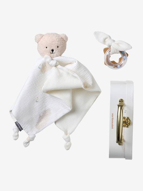 Doudou personnalisable et hochet avec mallette NUAGE blanc 5 - vertbaudet enfant 