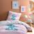Parure de lit imprimée + drap housse 100% coton, stitch stripe Blanc, rose 5 - vertbaudet enfant 