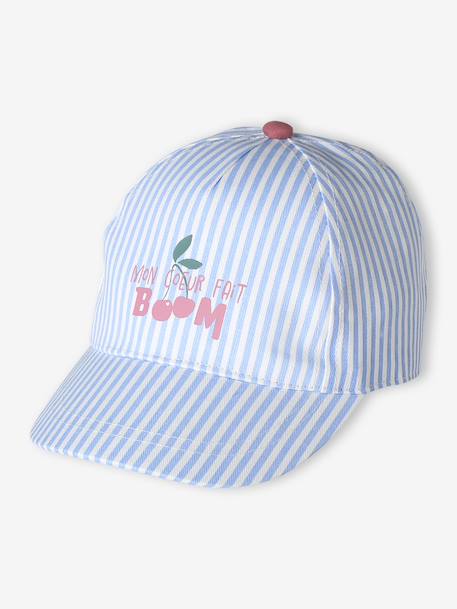 Bébé-Accessoires-Casquette bébé fille coton rayée