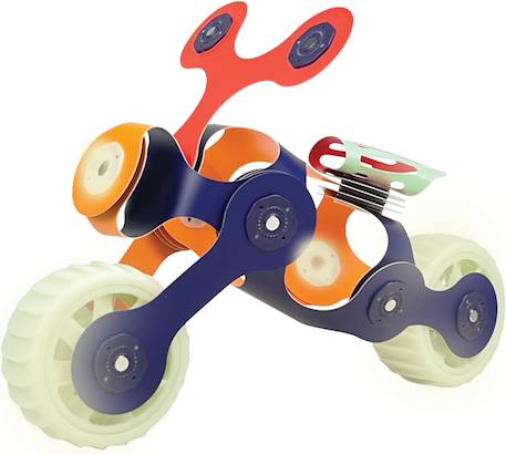 Mars rovers - clixo - jeu de construction phosphorescent, magnétique, flexible, durable et imaginatif – 30 pièces – dès 6 ans Bleu 3 - vertbaudet enfant 