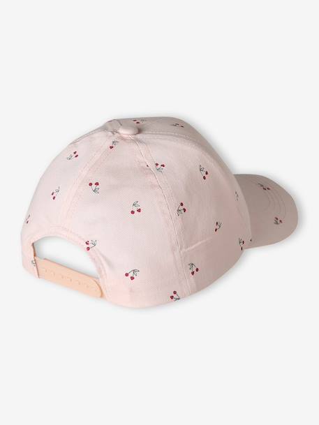 Casquette fille coton à motifs cerises rose pâle 2 - vertbaudet enfant 