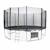 Pack trampoline ø460cm neptune xxl et filet, échelle, bâche, filet chaussures, kit d'ancrage Gris 1 - vertbaudet enfant 