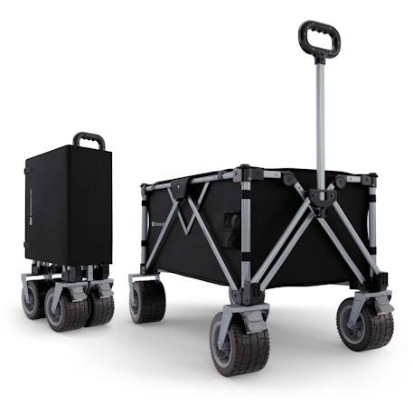 Brouette pliable 130 l tige telescopique roues 360 Noir+Noir / gris / anthracite 1 - vertbaudet enfant 