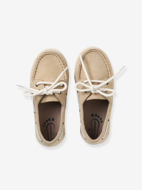 Chaussures bateau enfant garçon cuir beige 5 - vertbaudet enfant 