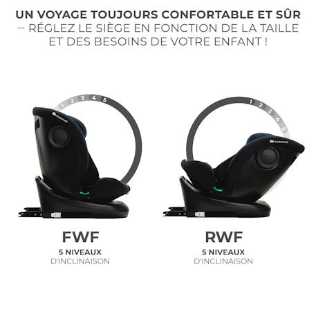 Siege auto rotatif i size I-GROW - 0 à 36 kg évolutif, dès la naissance jusqu'à 12 ans Gris+Noir+Vert 9 - vertbaudet enfant 