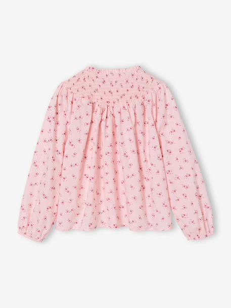 Blouse fille manches smockées écru+rose pâle 7 - vertbaudet enfant 