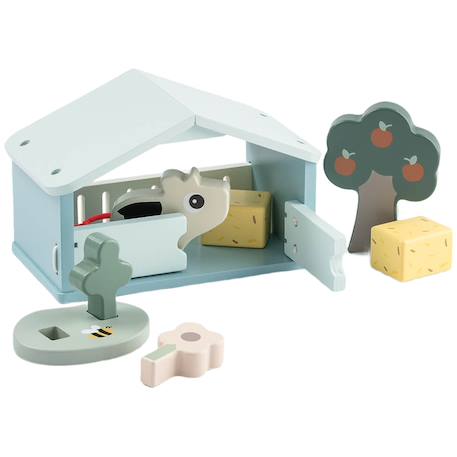 Coffret Dotti la vache en bois Multicolore 2 - vertbaudet enfant 