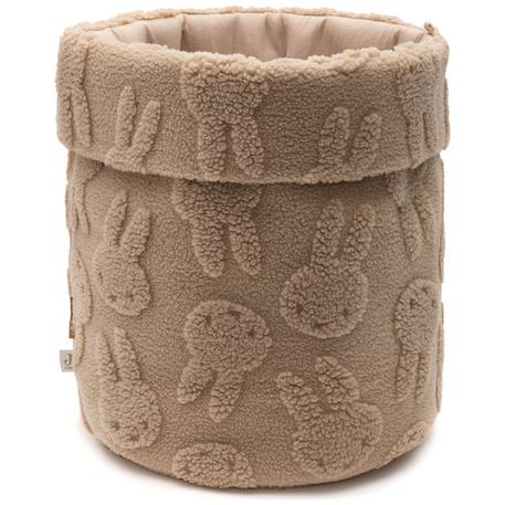 Panier de rangement miffy jacquard teddy biscuit (35 x 30 cm) Marron 1 - vertbaudet enfant 