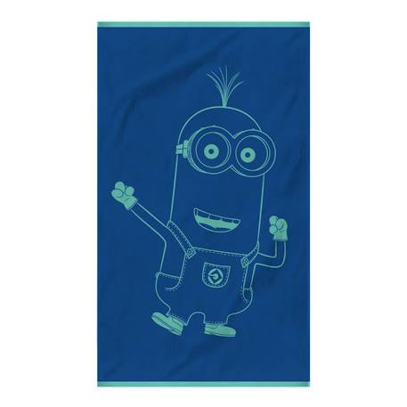 Serviette de bain jacquard 100% coton, les minions fiesta Bleu vert 4 - vertbaudet enfant 