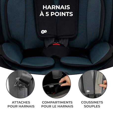 Siège Auto Kinderkraft ONETO3 I-SIZE avec ISOFIX, TOP TETHER, H-GUARD, SPS, EASY GROW et Inclinaison 5 Positions Bordeaux+Gris+Noir+Vert 15 - vertbaudet enfant 