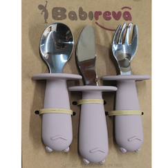 Puériculture-Set de 3 couverts en inox