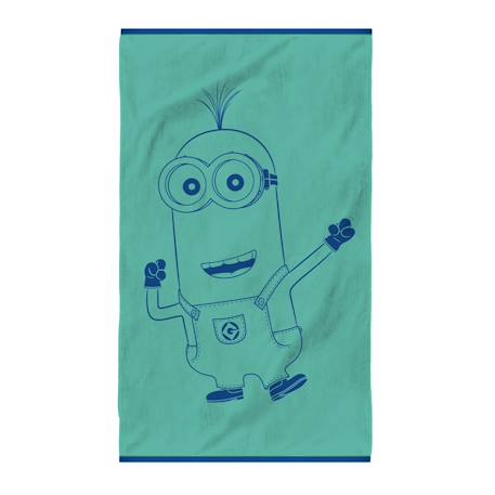 Serviette de bain jacquard 100% coton, les minions fiesta Bleu vert 3 - vertbaudet enfant 