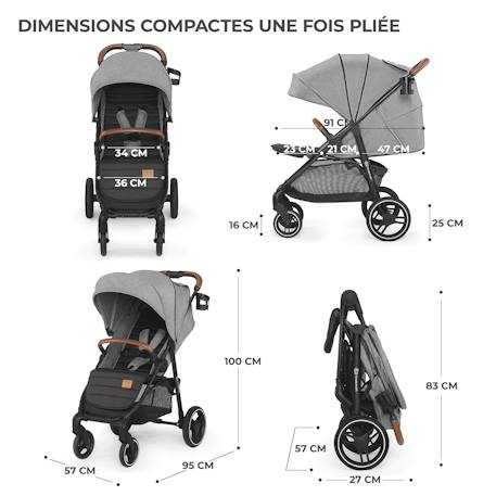 Poussette grande pratique et confortable Gris 6 - vertbaudet enfant 