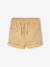 Short bébé garçon en toile taille élastiquée cappuccino+terracotta 1 - vertbaudet enfant 
