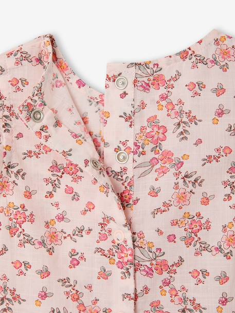 Ensemble bébé fille combinaison + bandeau imprimés rose imprimé+rose pâle+rose poudré+vert céladon imprimé 24 - vertbaudet enfant 