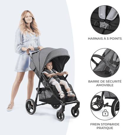 Poussette grande pratique et confortable Gris 5 - vertbaudet enfant 