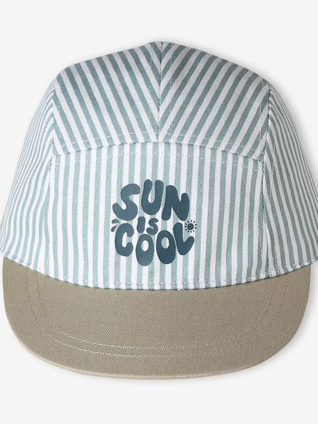 Casquette bébé rayée bleu grisé 3 - vertbaudet enfant 