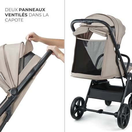 Poussette loom pratique et confortable Beige 5 - vertbaudet enfant 