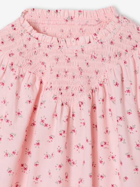 Blouse fille manches smockées écru+rose pâle 8 - vertbaudet enfant 