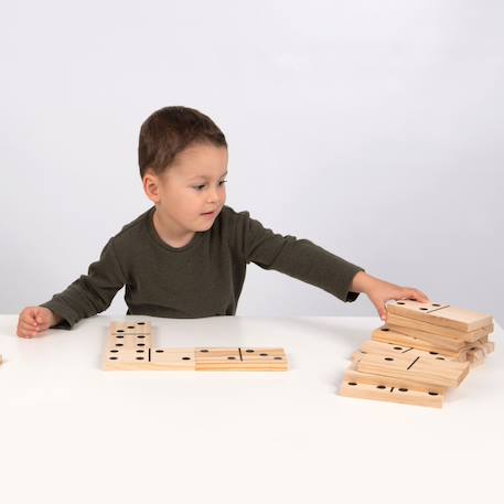 Dominos en bois géant Multi-coloured 4 - vertbaudet enfant 