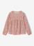 T-shirt blouse fille imprimé manches longues écru+Léopard+rose poudré+vert de gris 1 - vertbaudet enfant 