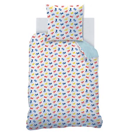 Parure de lit imprimée + drap housse 100% coton, pat patrouille patboy Bleu 2 - vertbaudet enfant 